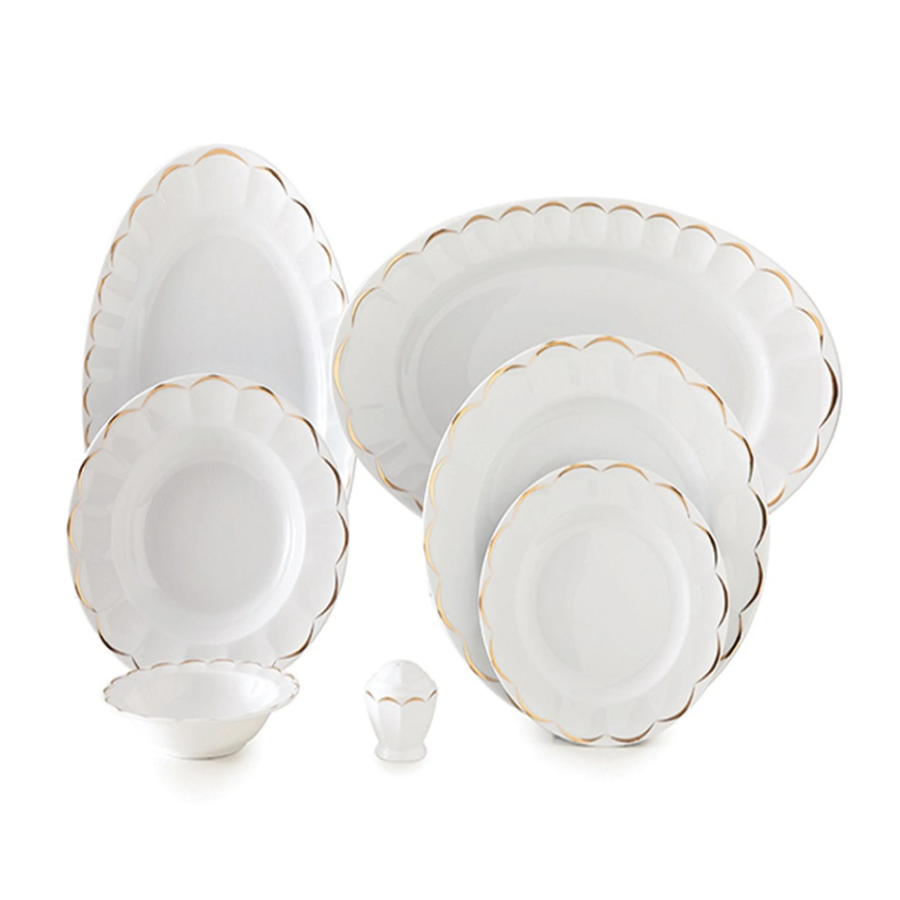 سرویس چینی زرین 6 نفره  29 پارچه غذاخوری نارسیس طلایی